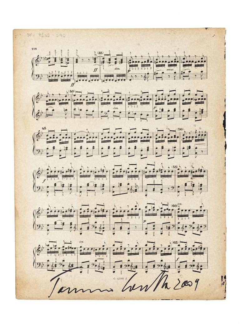 Note musicali - Tecnica mista originale di Tommaso Cascella - 2009 in vendita 1