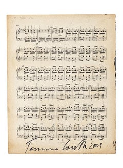 Notas musicales - Técnica mixta original de Tommaso Cascella - 2009