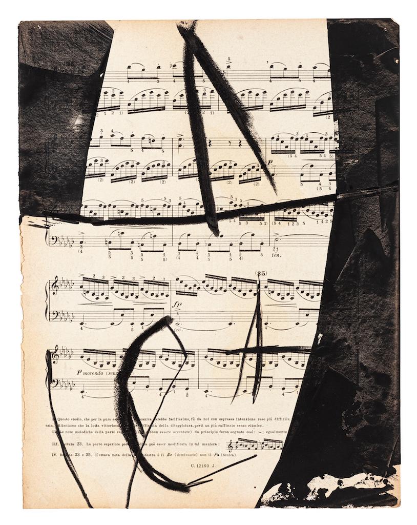 "Musical Notes" is a beautiful artwork in mixed media, tempera and collage on a musical note, realized in 2009 by Tommaso Cascella.

Hand-signed on the rear and date.

Good condition with the trace of time and small ripping along the margins, which