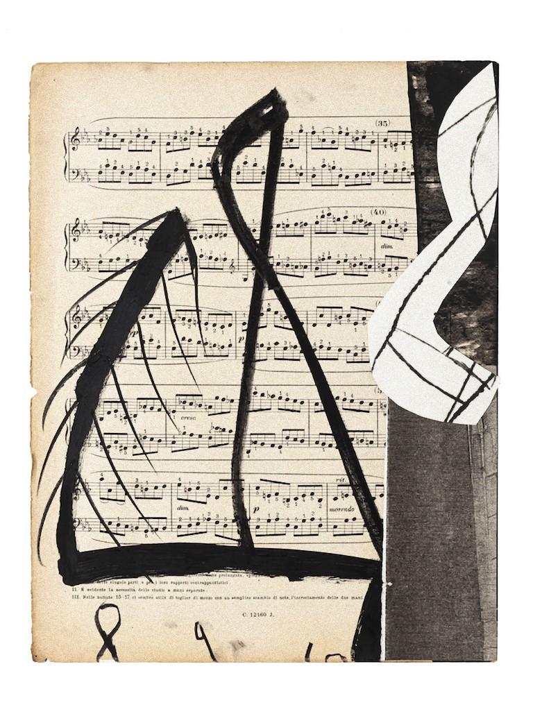 "Musical Notes" is a beautiful artwork in mixed media, tempera and collage on a musical note, realized in 2009 by Tommaso Cascella.

Hand-signed on the rear and date.

Good condition with the trace of time.

The artwork represents an abstract