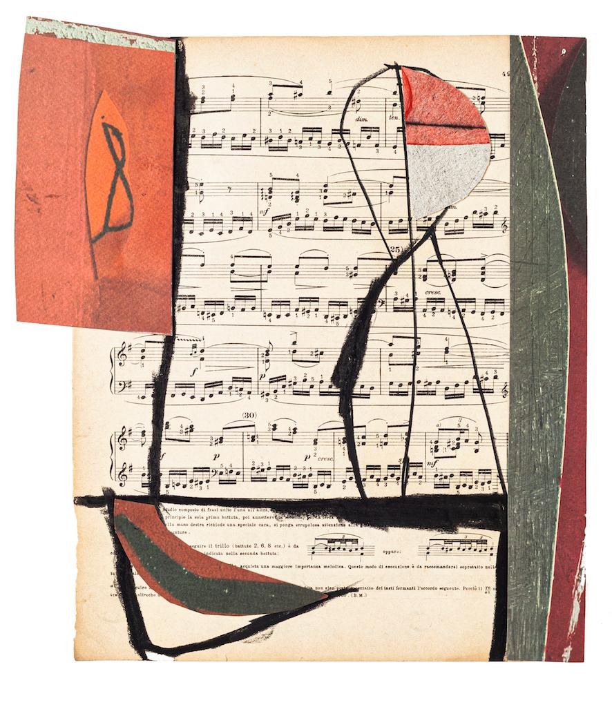 "Musical Notes" is a beautiful artwork in mixed media, tempera and collage on a musical note, realized in 2009 by Tommaso Cascella.

Hand-signed on the rear and date.

Good condition except for a small rip.

The artwork represents an abstract