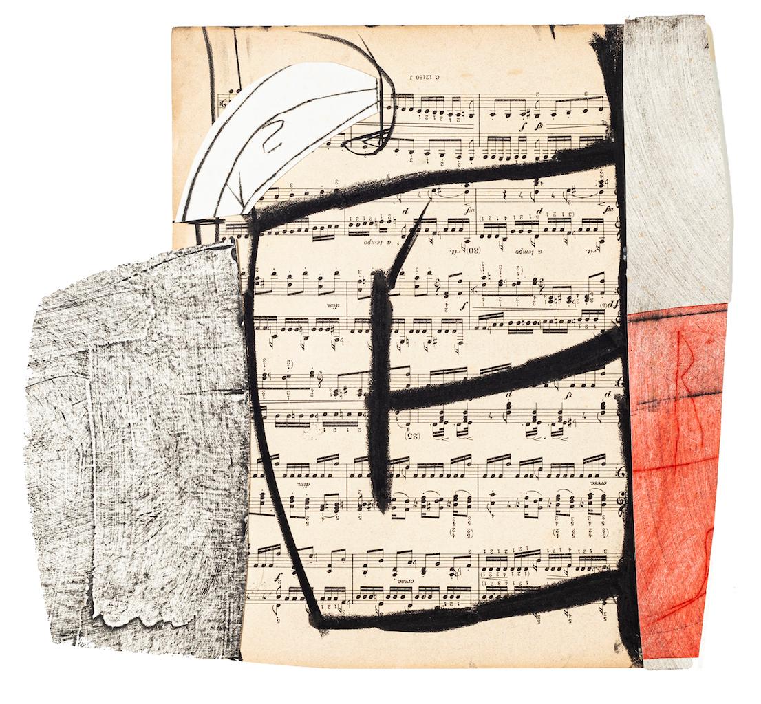 "Musical Notes" ist ein wunderschönes Kunstwerk in gemischten Medien, Tempera und Collage auf einer Musiknote, realisiert 2009 von Tommaso Cascella.

Handsigniert auf der Rückseite und datiert.

Guter Zustand.

Das Kunstwerk stellt eine abstrakte