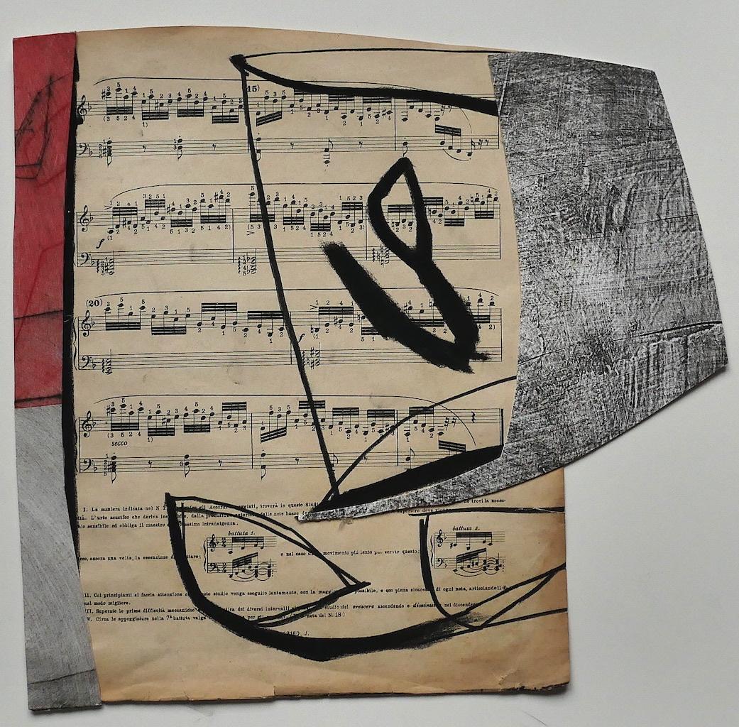 "Musical Notes" is a beautiful artwork in mixed media, tempera and collage on a musical note, realized in 2009 by Tommaso Cascella.

Hand-signed on the rear and date.

Good condition.

The artwork represents an abstract composition through collage