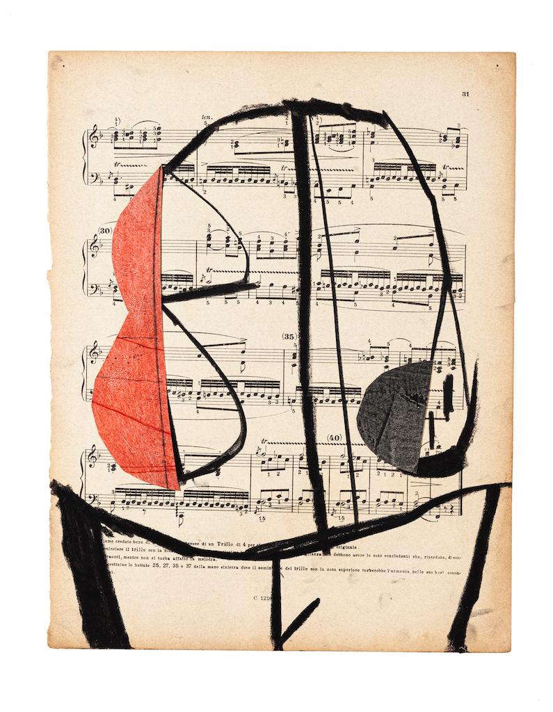 "Musical Notes" is a beautiful artwork in mixed media, tempera and collage on a musical note, realized in 2009 by Tommaso Cascella.

Hand-signed on the rear and date.

Good condition and aged.

The artwork represents an abstract composition through