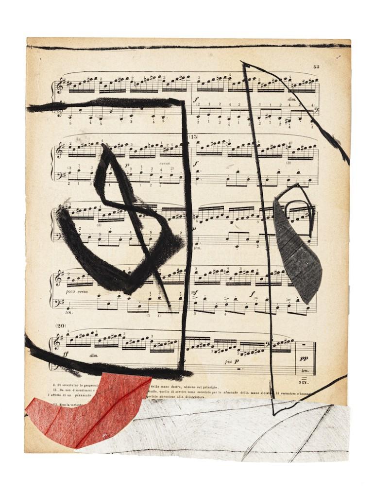 "Musical Notes" is a beautiful artwork in mixed media, tempera and collage on a musical note, realized in 2009 by Tommaso Cascella.

Hand-signed on the rear and date.

Good condition and aged.

The artwork represents an abstract composition through