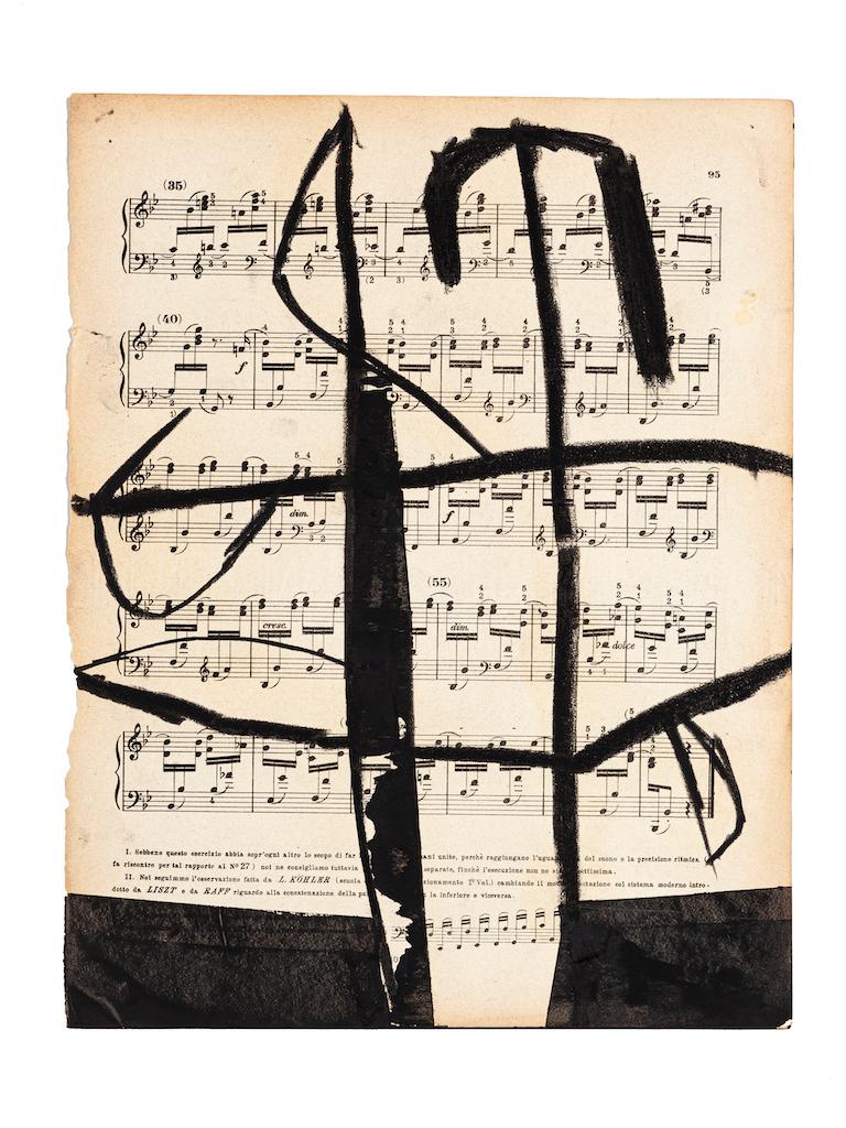 "Musical Notes" is a beautiful artwork in mixed media, tempera and collage on a musical note, realized in 2009 by Tommaso Cascella.

Hand-signed on the rear and date.

Good condition and aged.

The artwork represents an abstract composition through