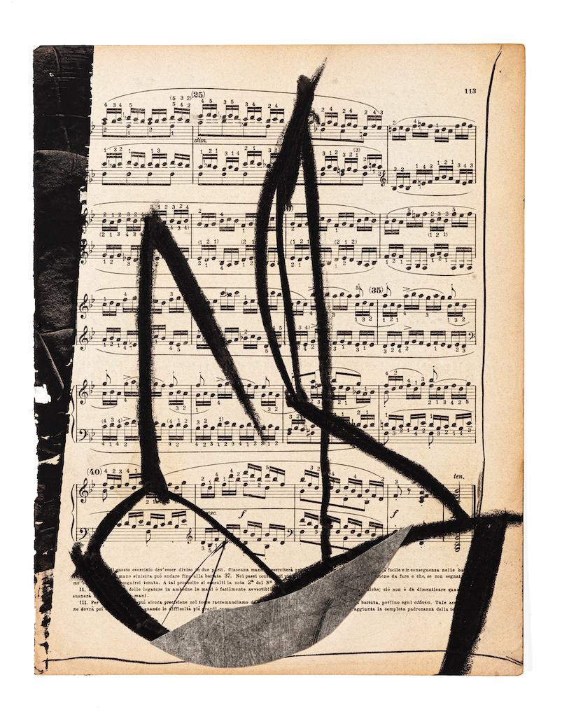 "Musical Notes" is a beautiful artwork in mixed media, tempera and collage on a musical note, realized in 2009 by Tommaso Cascella.

Hand-signed on the rear and date.

Good condition and aged with some small cutaways on the right margin.

The