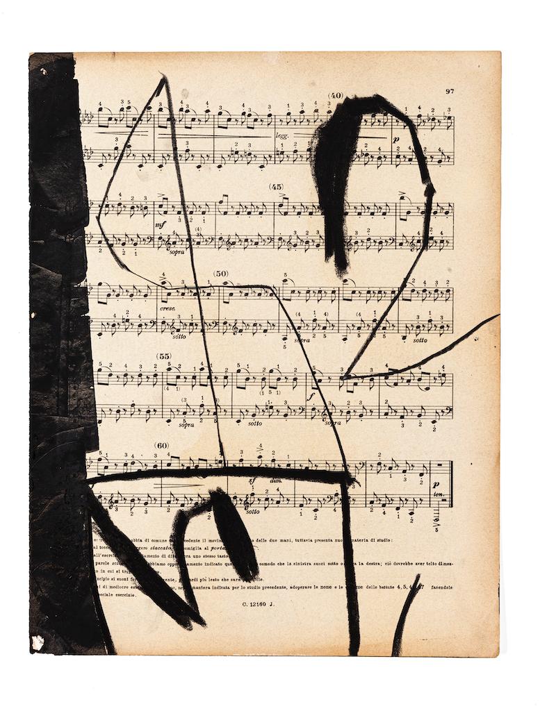 "Musical Notes" is a beautiful artwork in mixed media, tempera and collage on a musical note, realized in 2009 by Tommaso Cascella.

Hand-signed on the rear and date.

Good condition and aged.

The artwork represents an abstract composition through