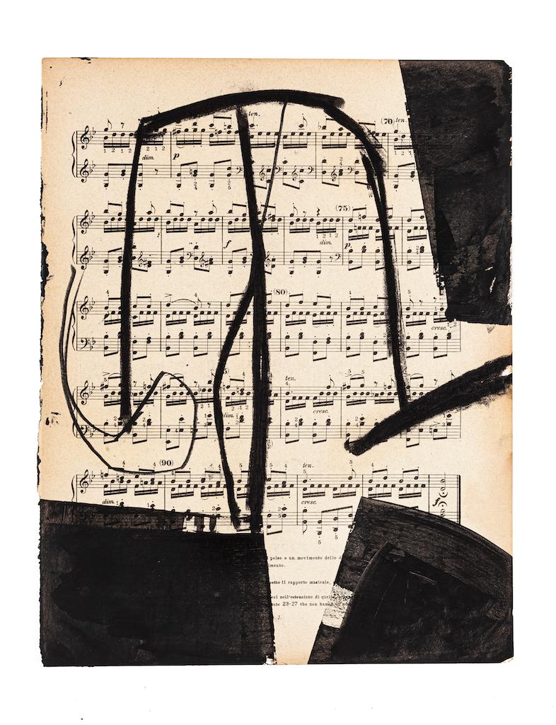 "Musical Notes" is a beautiful artwork in mixed media, tempera and collage on a musical note, realized in 2009 by Tommaso Cascella.

Hand-signed on the rear and date.

Good condition and aged.

The artwork represents an abstract composition through