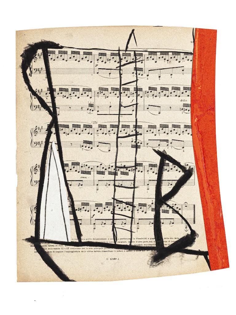 "Musical Notes" is a beautiful artwork in mixed media tempera and collage on a musical note, realized in 2009 by Tommaso Cascella.

Hand-signed on the rear and date.

Good condition and aged and a small cutaway on the left margin.

The artwork