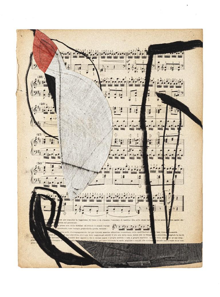 "Musical Notes" is a beautiful artwork in mixed media, tempera and collage on a musical note, realized in 2009 by Tommaso Cascella.

Hand-signed on the rear and date.

Good condition and aged and a small rip on the right margin.

The artwork
