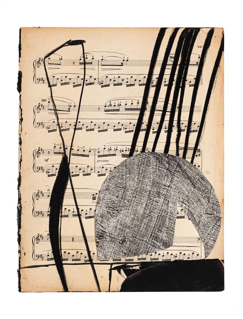 "Musical Notes" is a beautiful artwork in mixed media, tempera and collage on a musical note, realized in 2009 by Tommaso Cascella.

Hand-signed on the rear and date.

Good condition and aged.

The artwork represents an abstract composition through