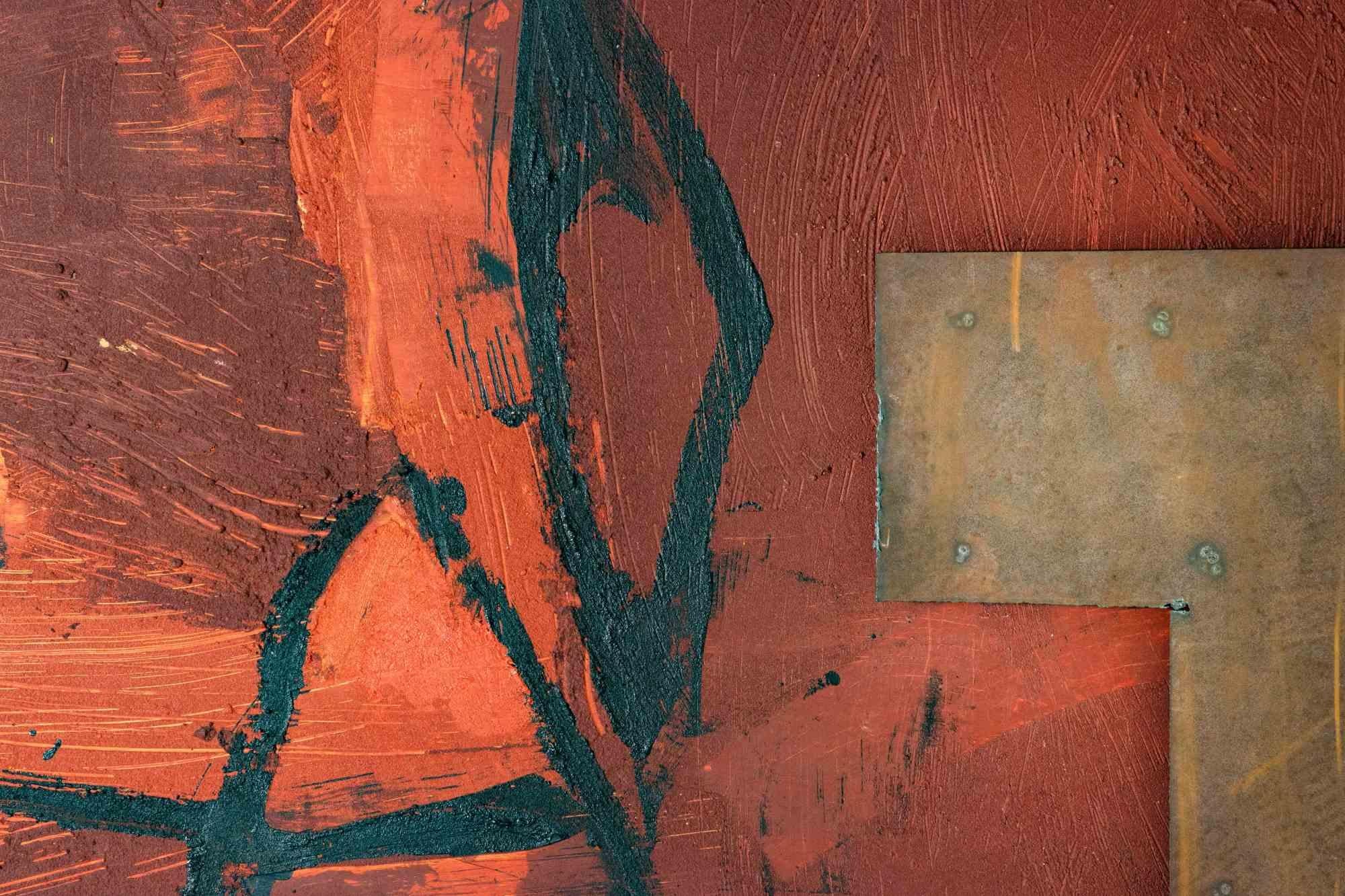Eisentropfen – Ölgemälde auf Leinwand von Tommaso Cascella – 1991 im Angebot 3