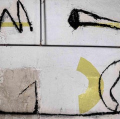 Lyre et Palette - Huile sur toile de Tommaso Cascella - 1989