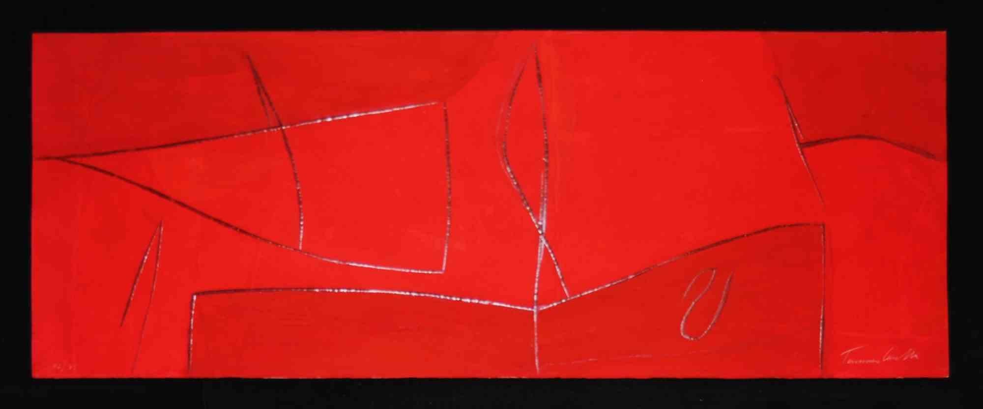 Depositare Vibrazioni 1 - gravure sur bois de Tommaso Cascella - années 1990