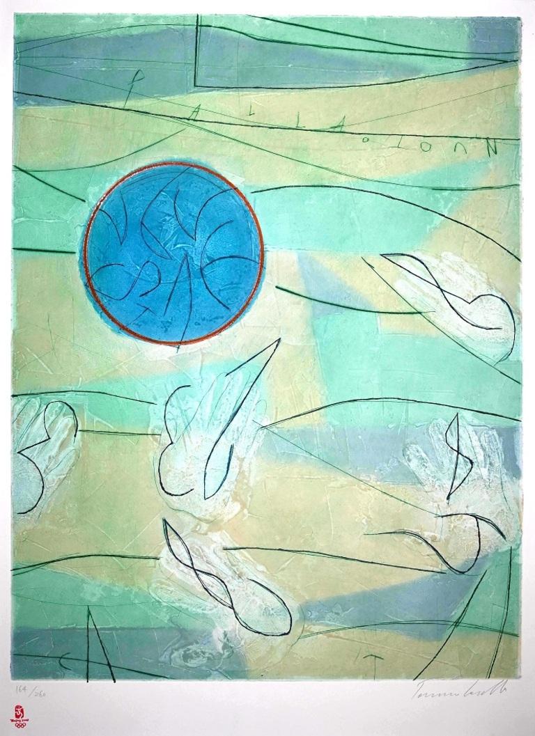 Waterpolo - Lithograph by Tommaso Cascella - 2008