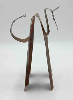 Bronzeskulptur „Die Katze“ von Tommaso Cascella – 2004