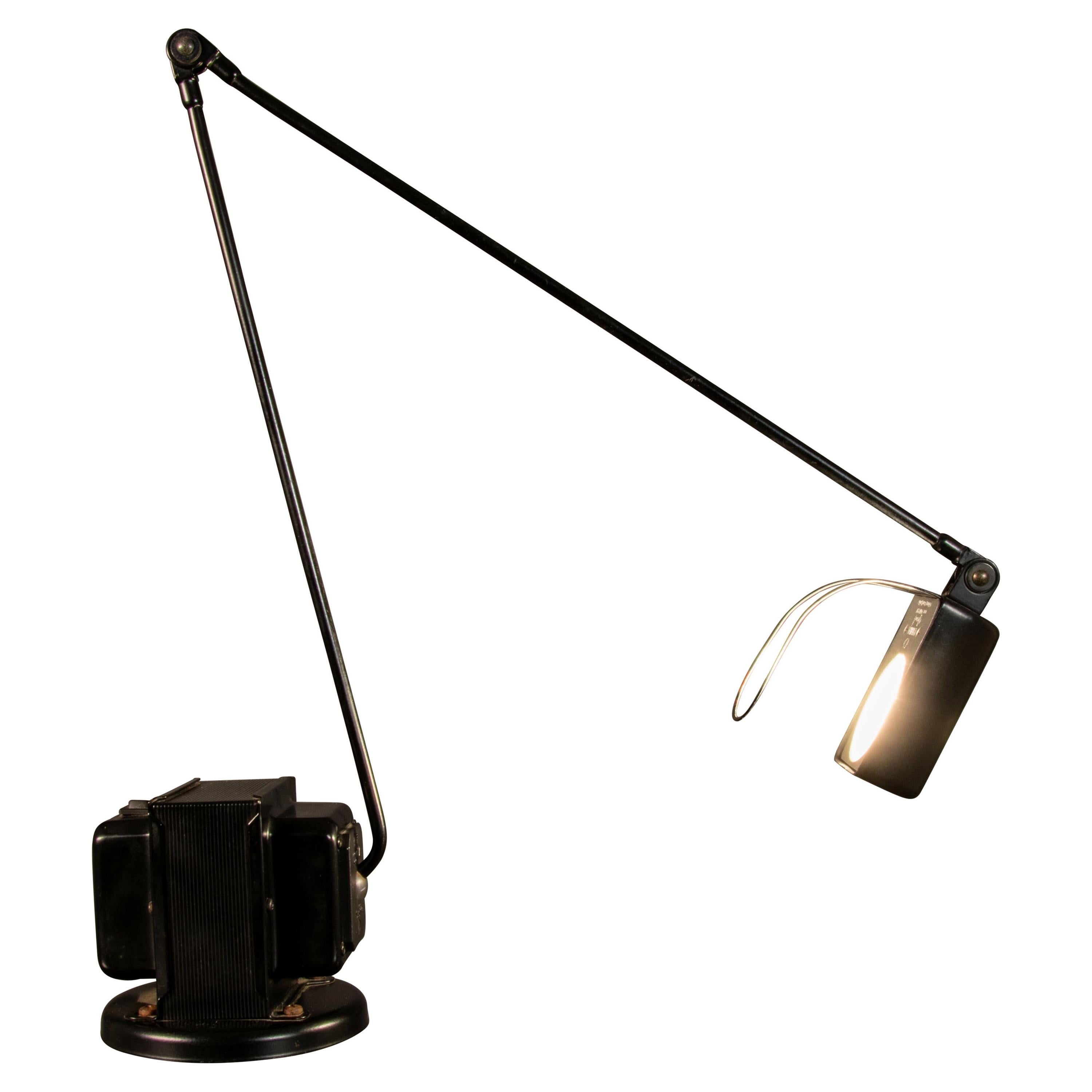 Tommaso Cimini Italian Black Table Lamp Daphina by Lumina