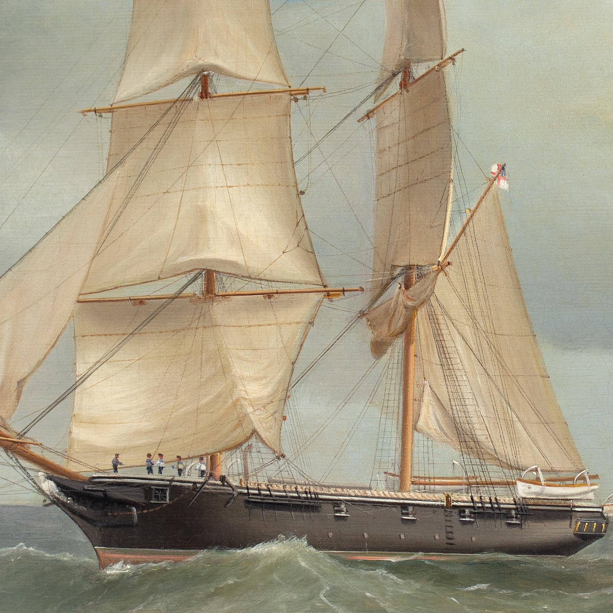 Tommaso De Simone, HM Brig Nautilus Exercising In The Channel 3