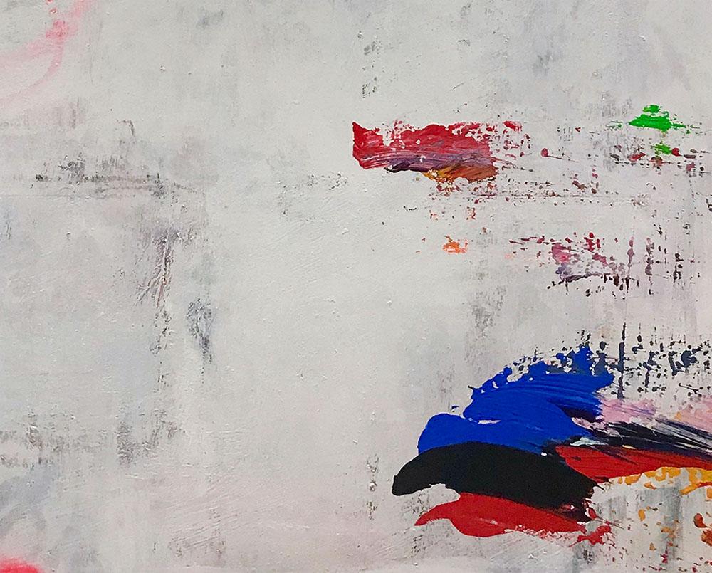 Bones (Abstrakte Malerei) (Grau), Abstract Painting, von Tommaso Fattovich	
