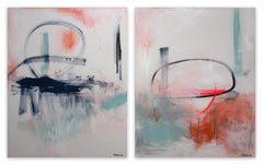Future Diptych (Abstract Painting)