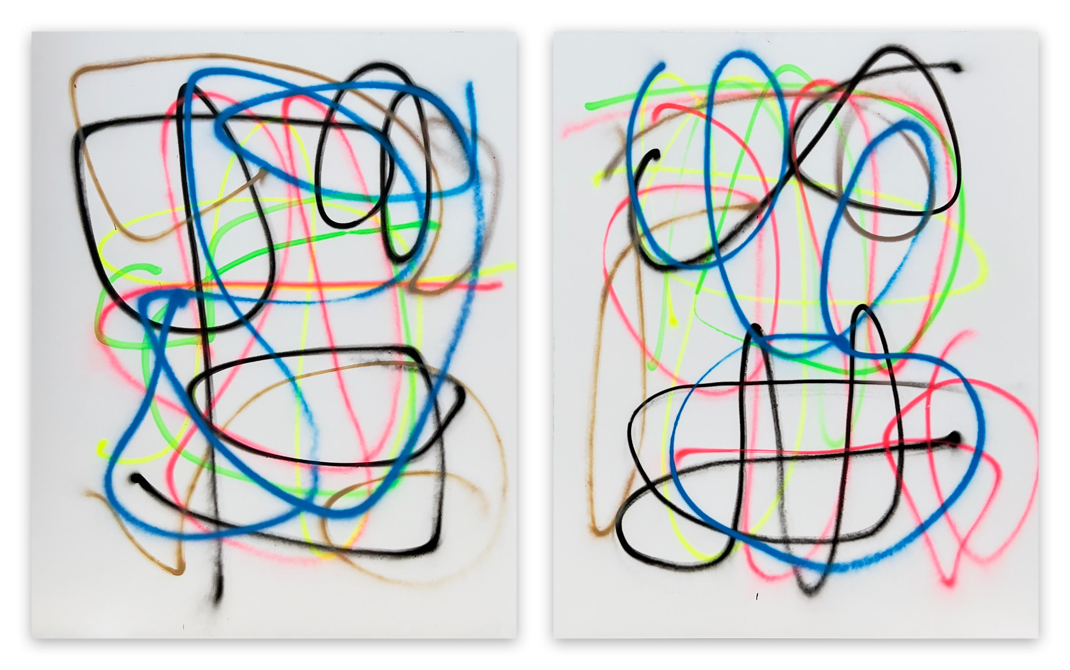 Abstract Painting di Tommaso Fattovich - Judo Chop Freestyle (Pittura astratta)