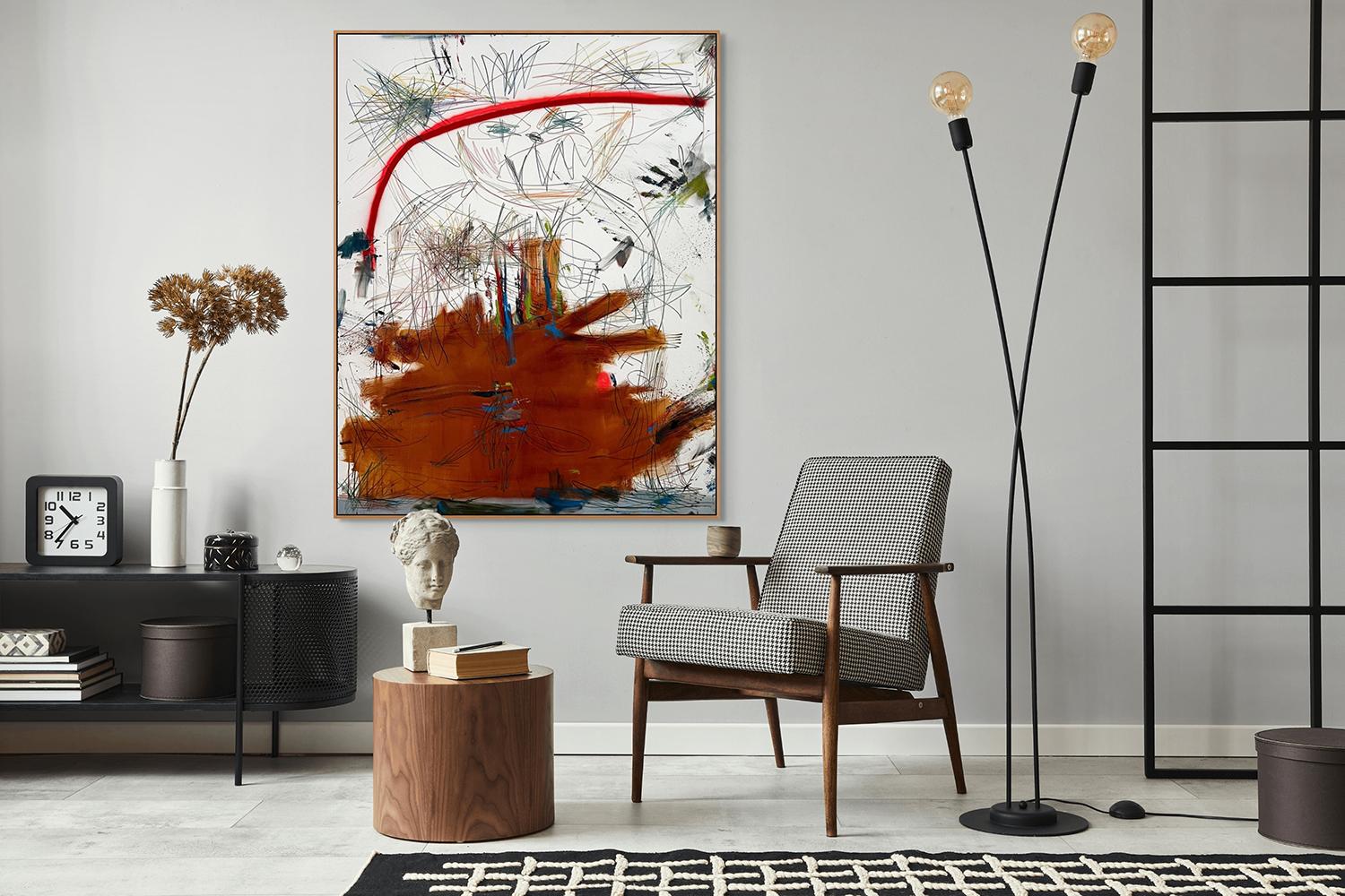 Up & Up (dipinto astratto) - Painting di Tommaso Fattovich