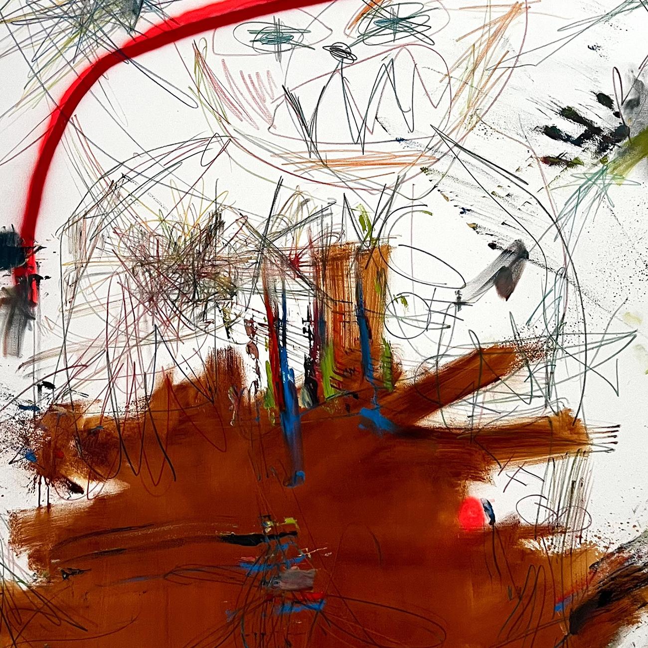 Up & Up (dipinto astratto) - Painting Astratto di Tommaso Fattovich