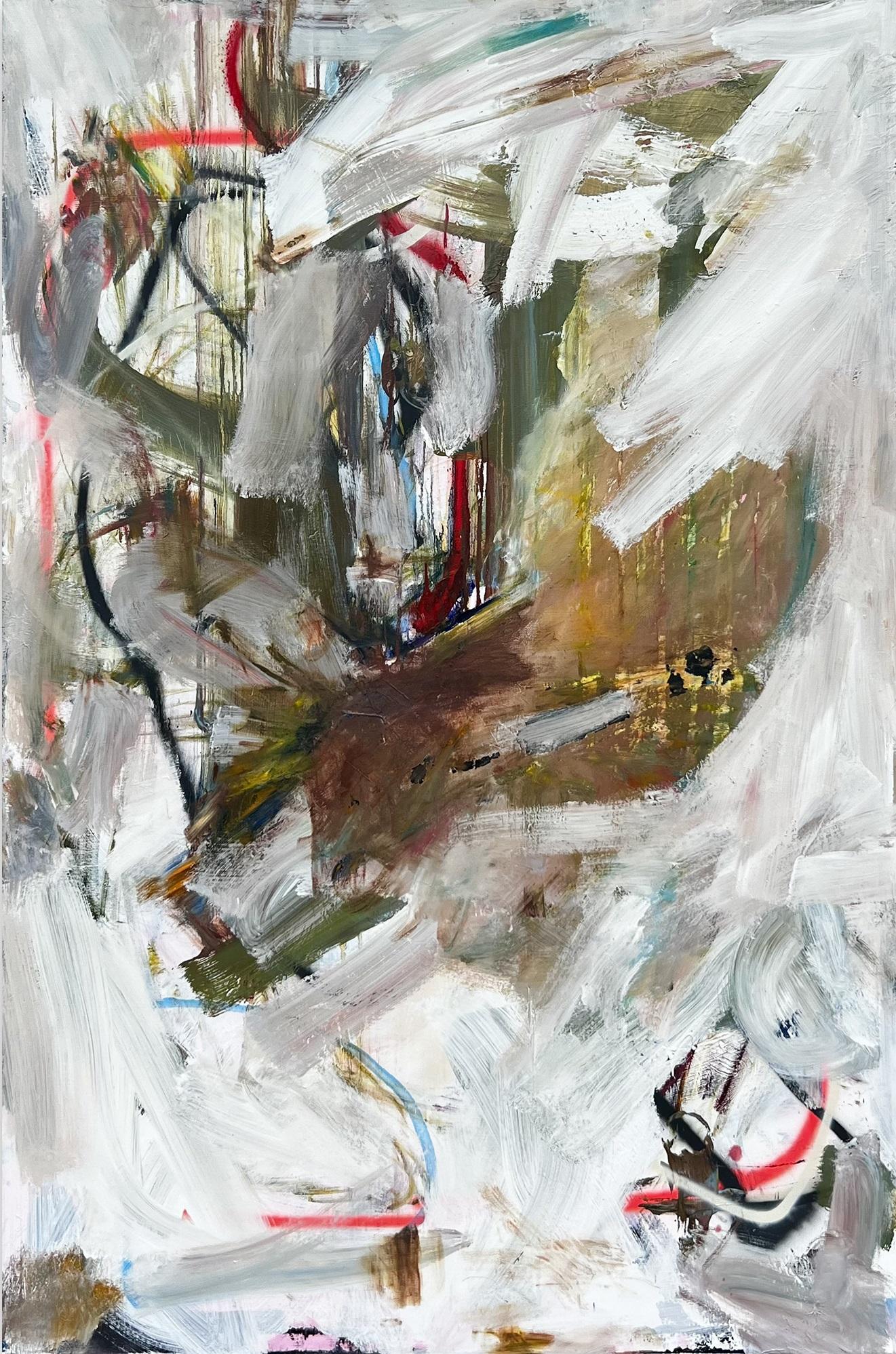 I barbari della California (Pittura astratta) - Abstract Painting Grigio di Tommaso Fattovich