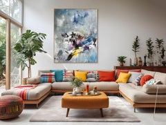 There’s A Cat In The Sky (Abstract painting)