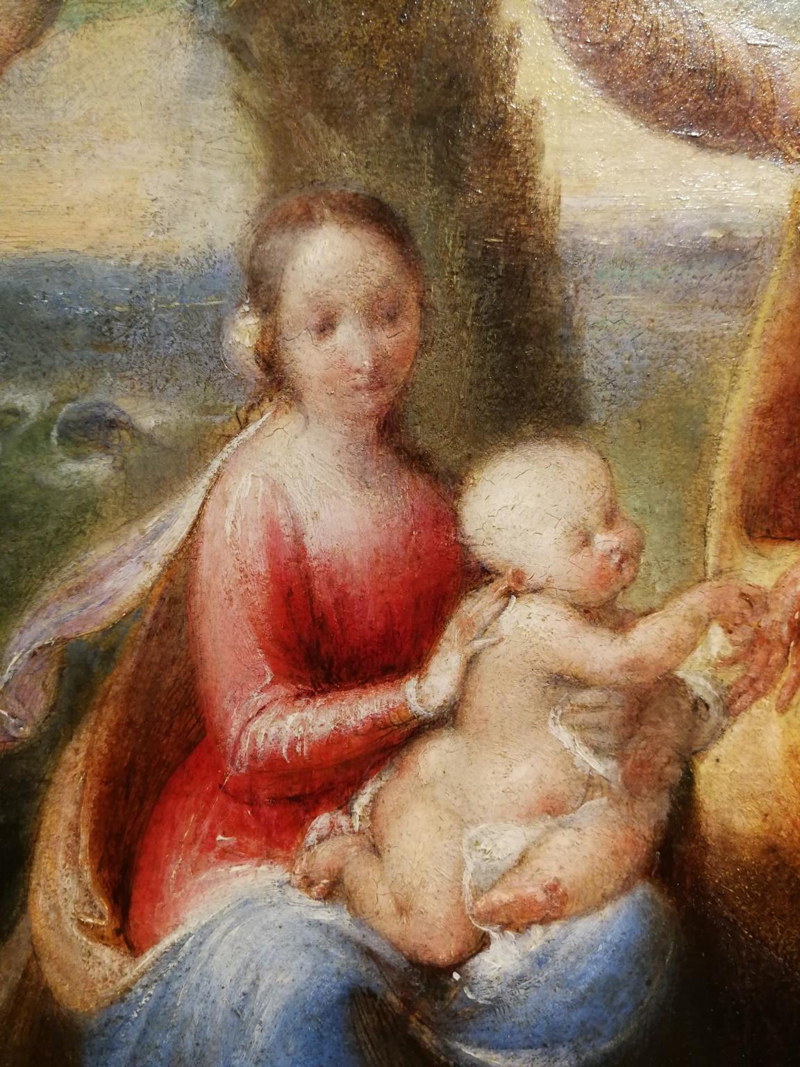 Dipinto figurativo religioso italiano del XIX secolo neoclassico - Landscape Painting Marrón de Tommaso Minardi (attr.)