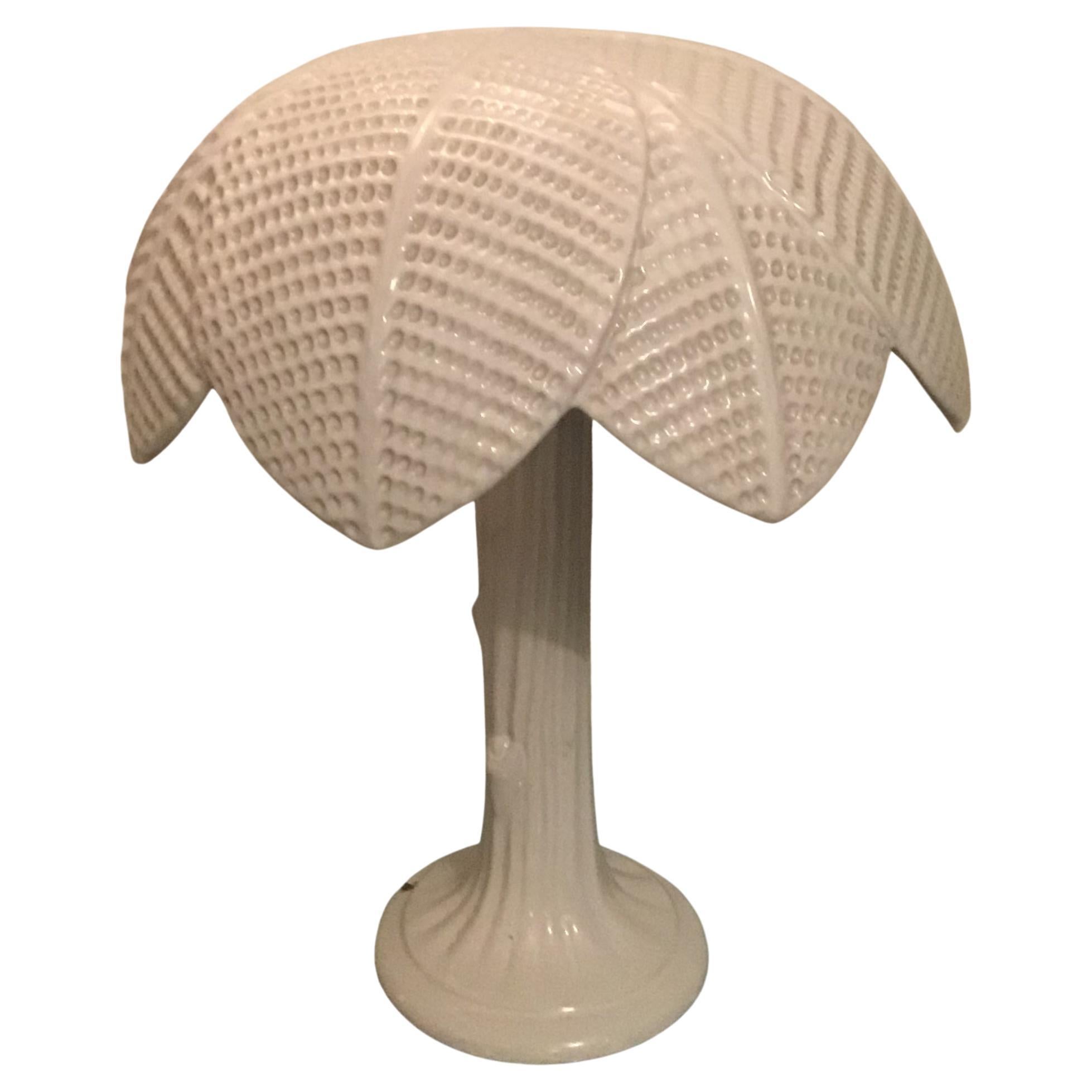 TommasoBarbi Table Lamp Palm Ceramic 1970 Italy For Sale