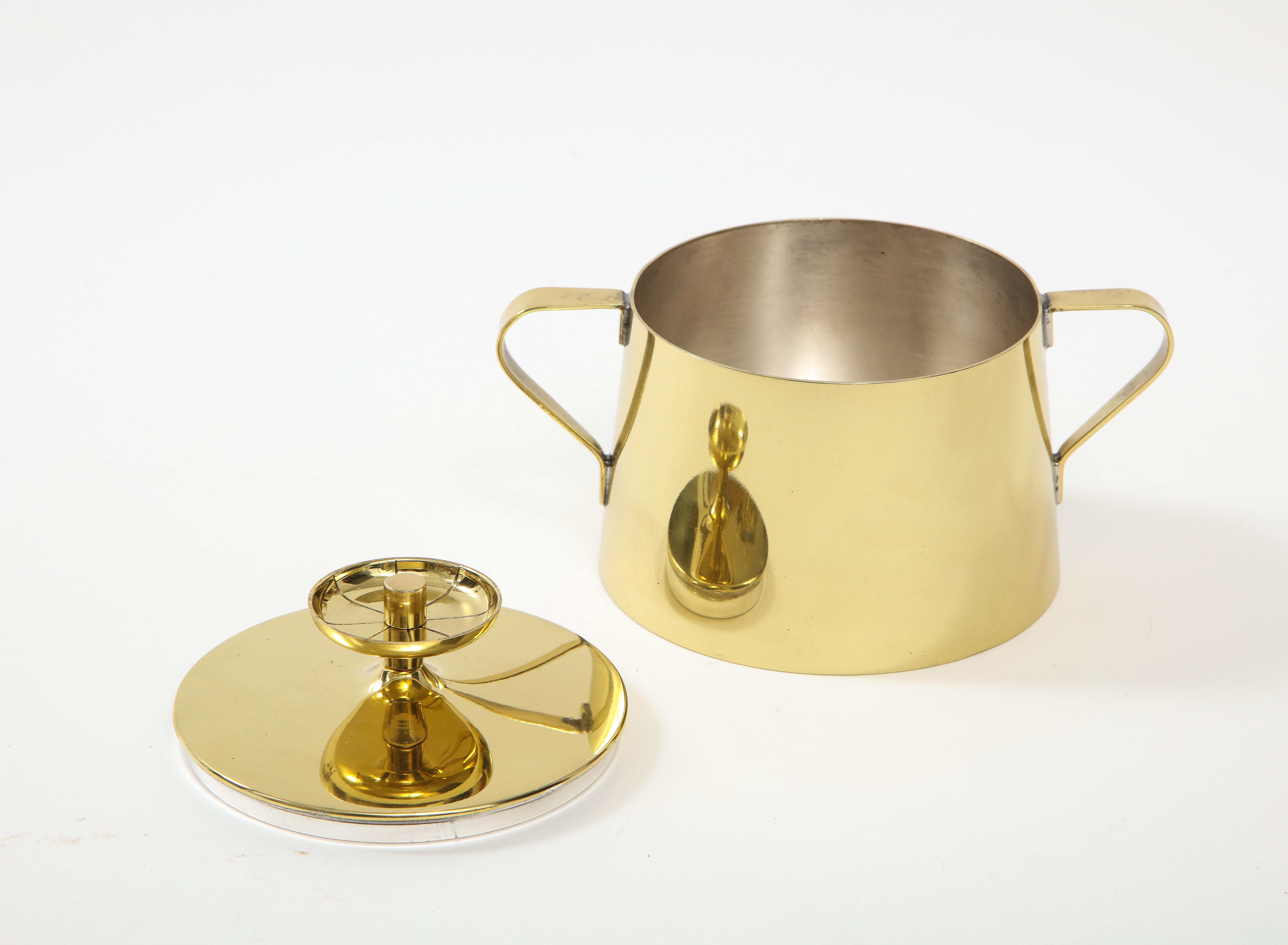 20th Century Tommi Parzinger 4pc Brass Coffee Set For Sale