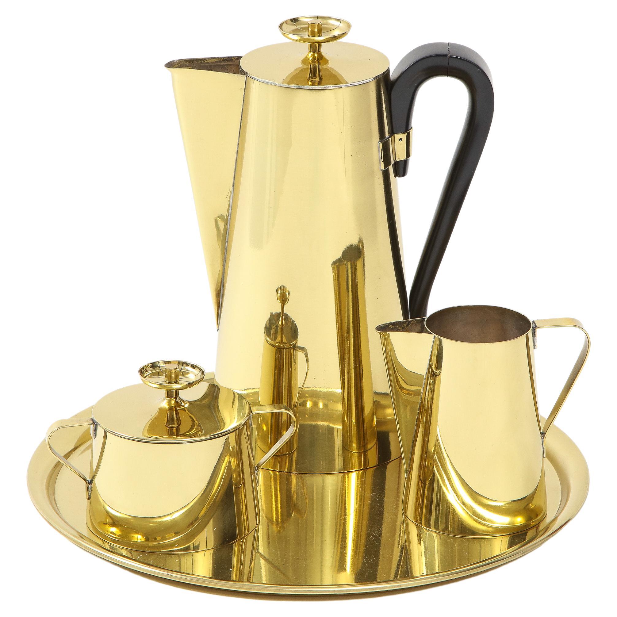 Tommi Parzinger 4pc Brass Coffee Set