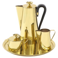 Retro Tommi Parzinger 4pc Brass Coffee Set