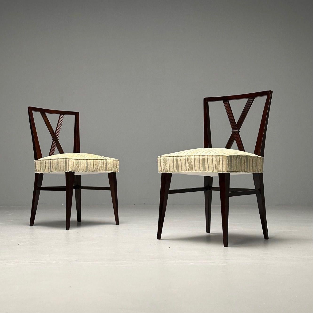 Mid-Century moderno Tommi Parzinger Attrib., metà del secolo moderno, Dodici sedie da pranzo, anni '60 in vendita