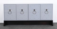 Lacquered Grey Credenza Attributed to Tommi Parzinger, Mid-Century