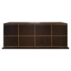 Tommi Parzinger Beautifully Crafted 4-Door Credenza, 1950s 
Signed
