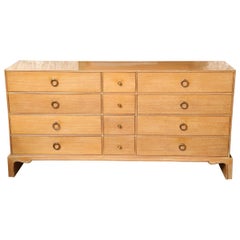 Tommi Parzinger Bleached Mahogany Double Dresser