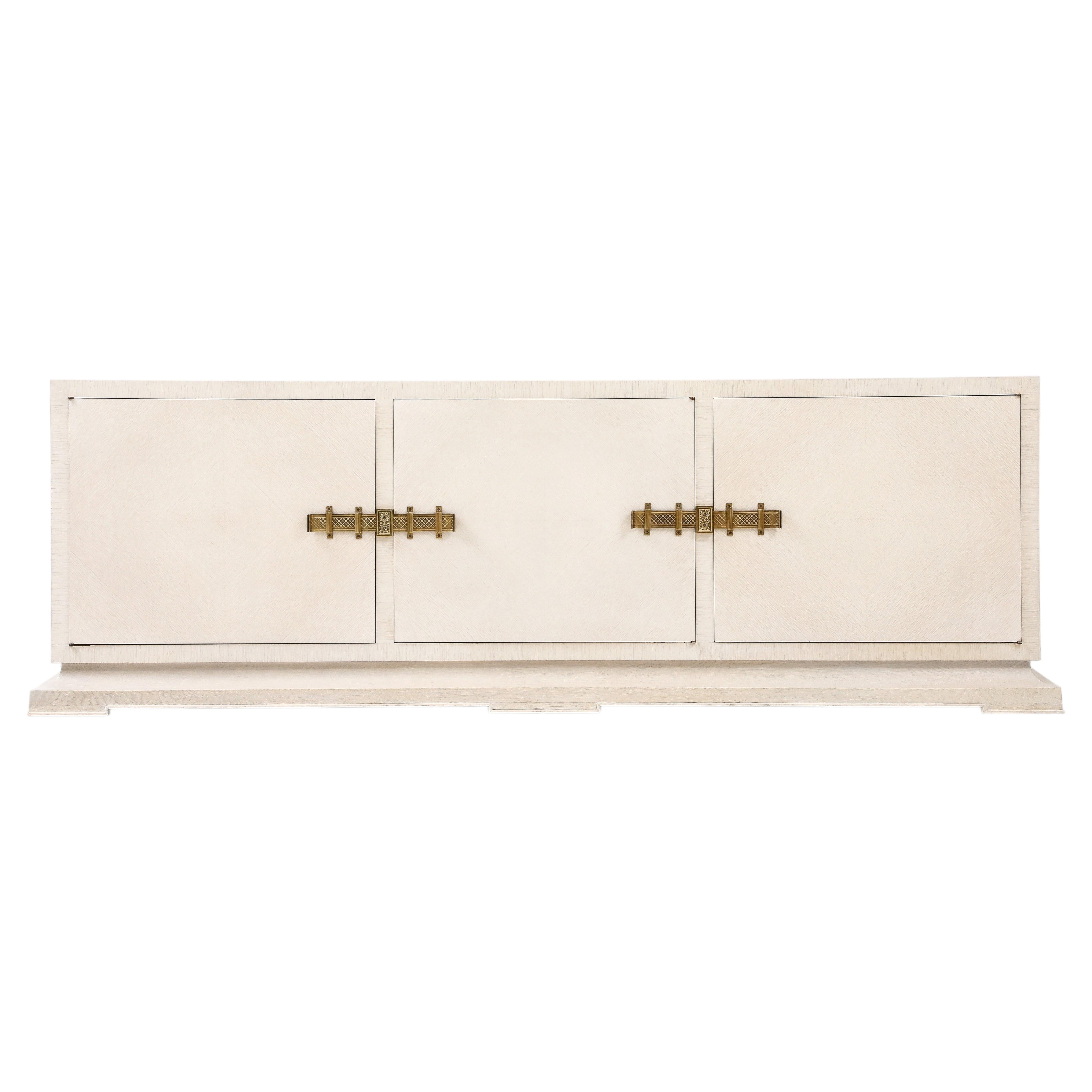 Tommi Parzinger Bleached Quarter Sawn Oak Credenza