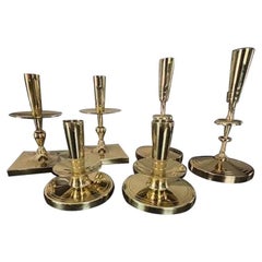 Tommi Parzinger Brass Candlesticks, 3 Pairs
