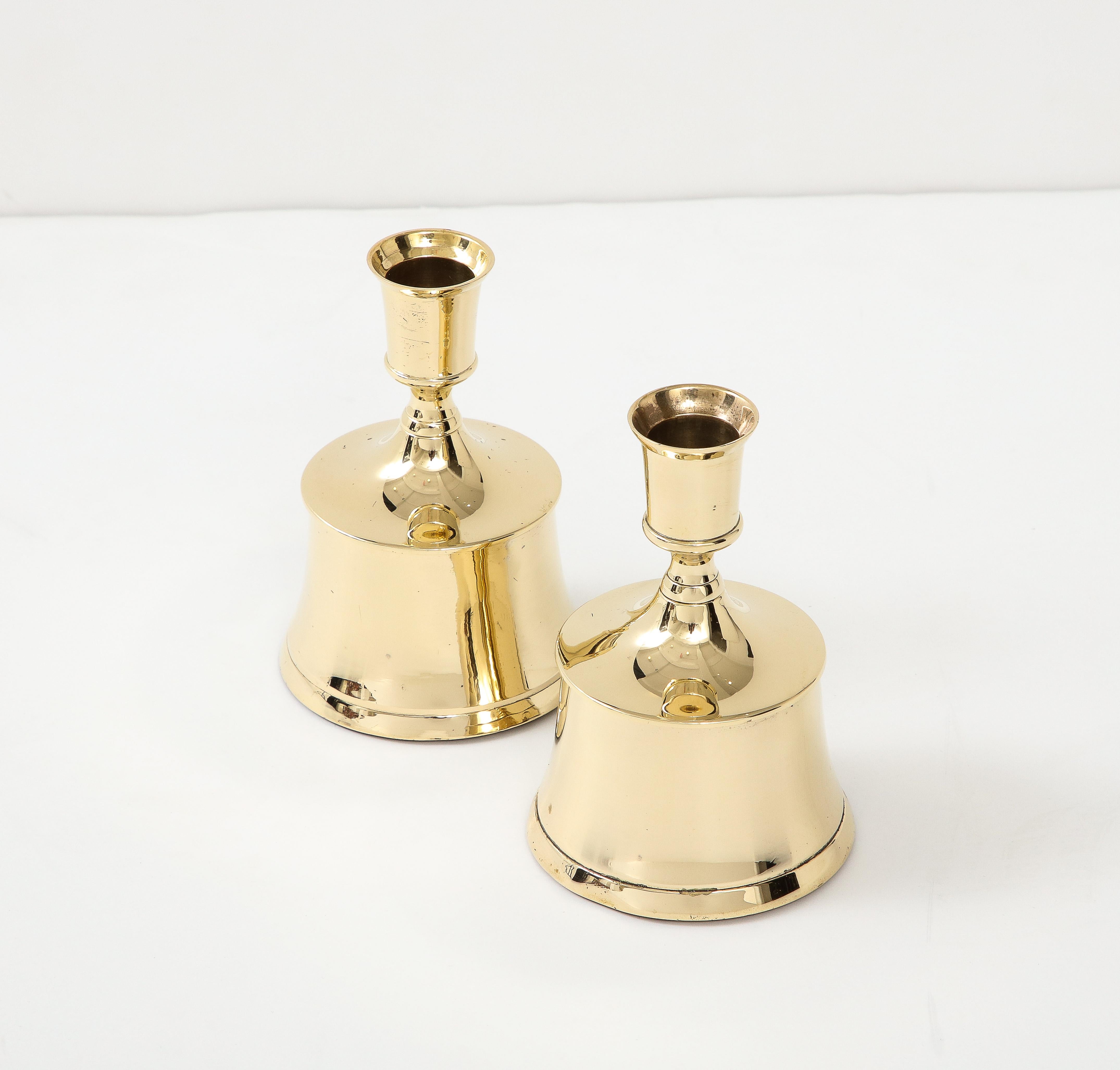 20th Century Tommi Parzinger Brass Candlesticks For Sale