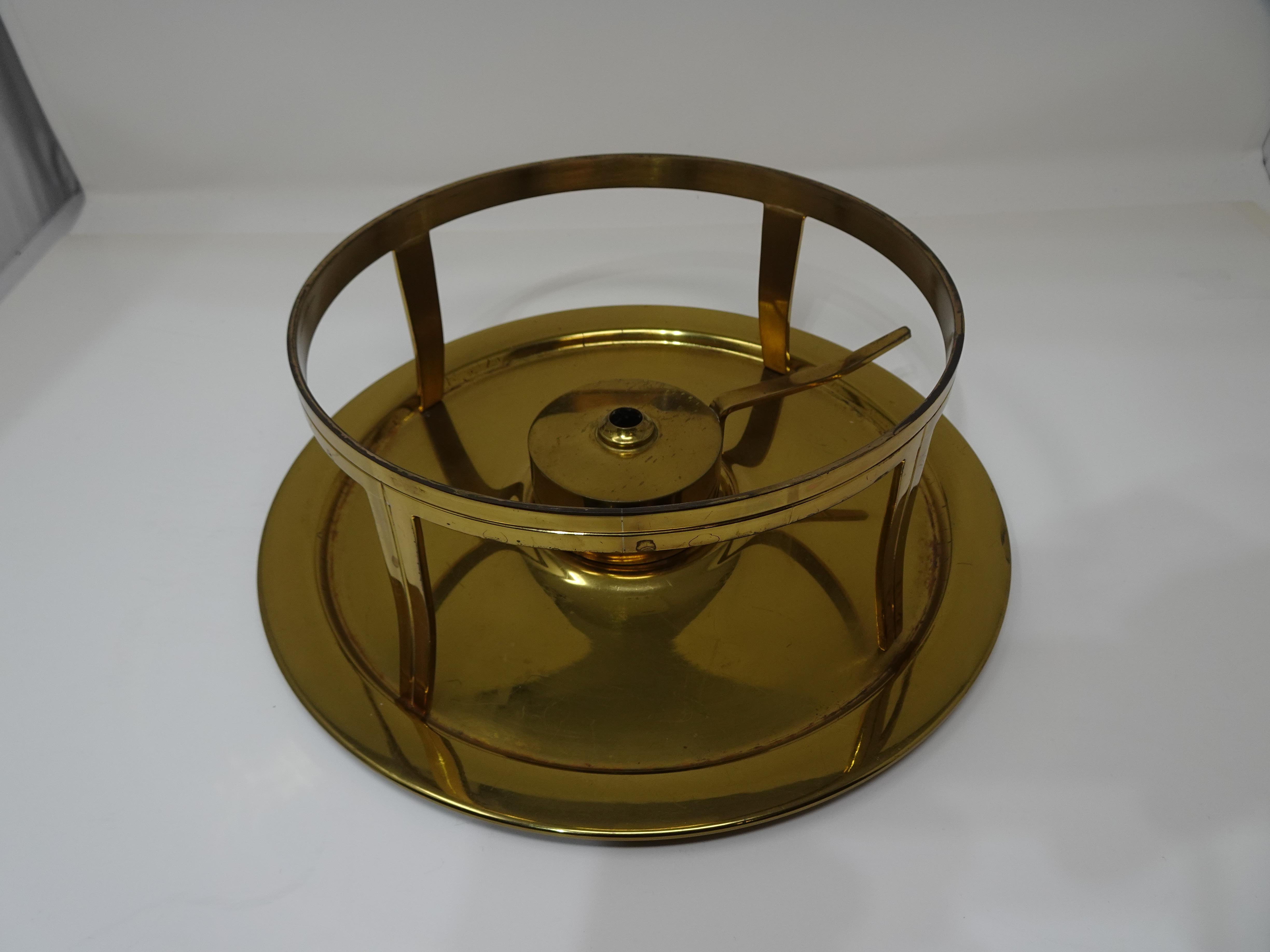 Tommi Parzinger Brass Chaffing Dish for Dorlyn Silversmiths 3