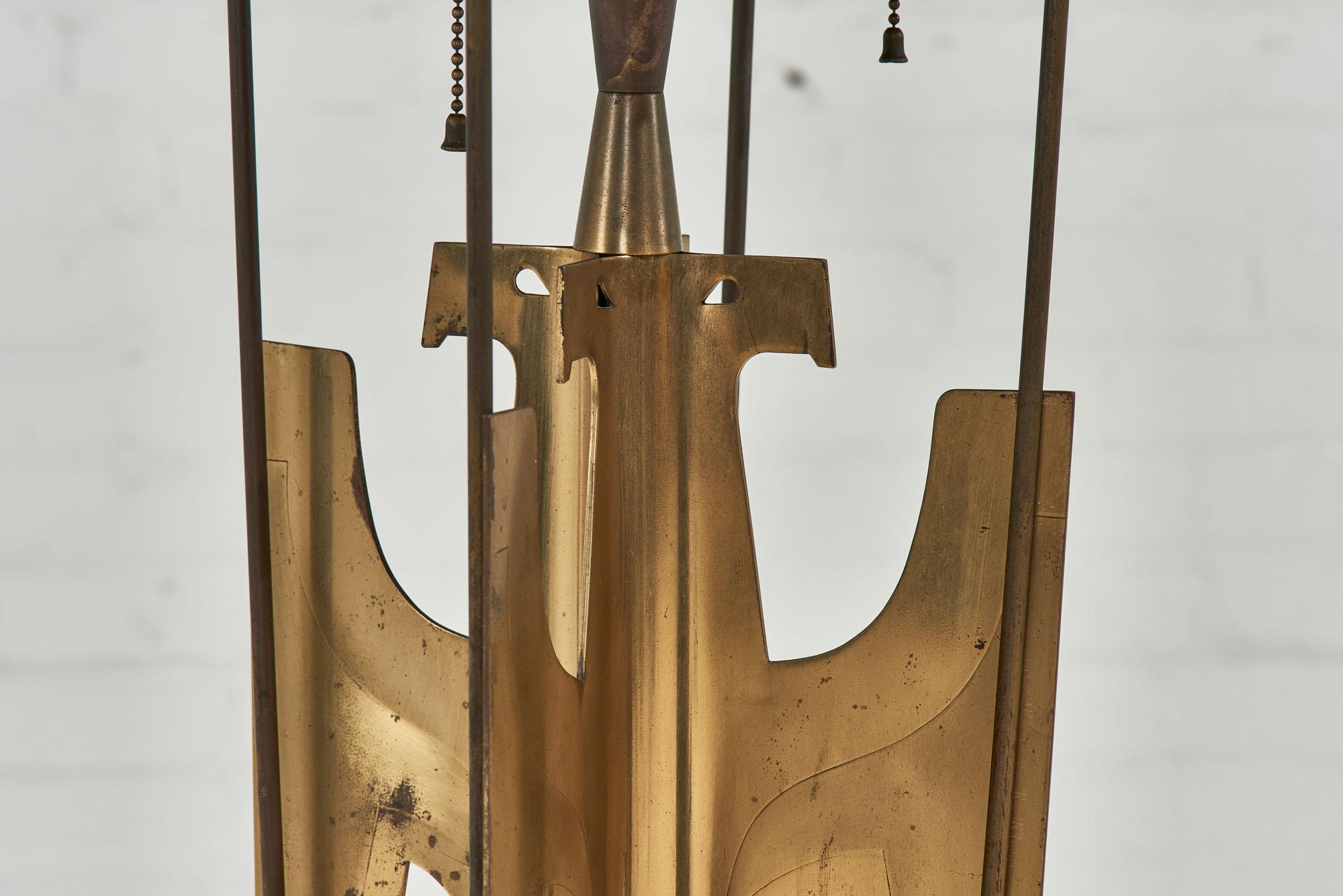 Mid-Century Modern Tommi Parzinger Brass Lamp, 1955 For Sale
