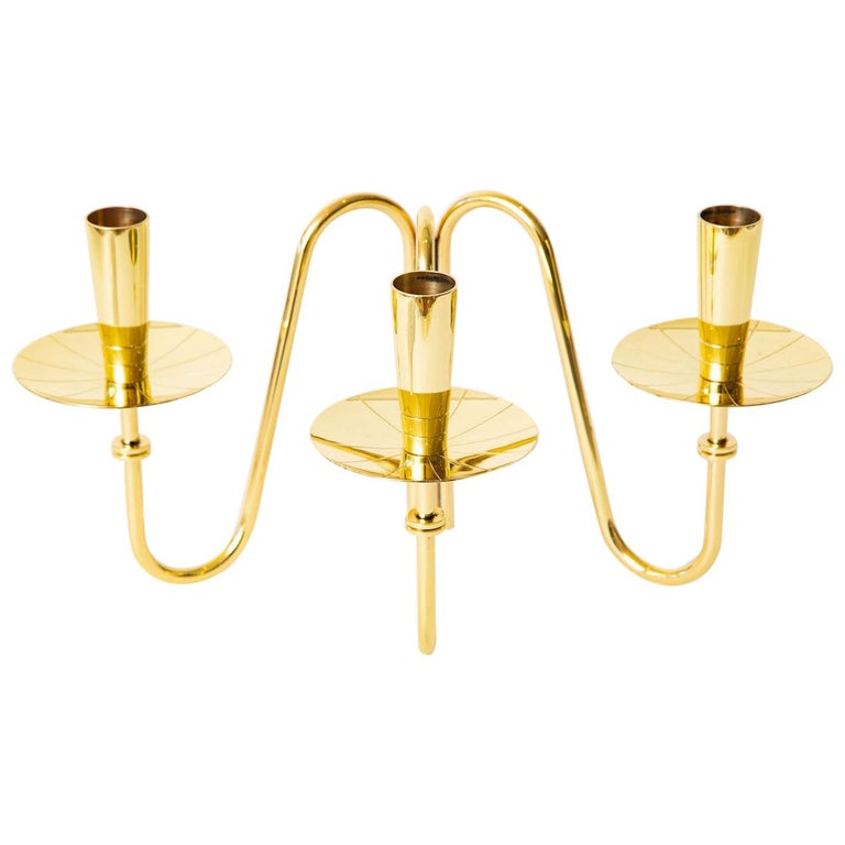tapered candle holder mid century brass mid century candle holder brass decor retro brass Vintage brass candle holder set hammered