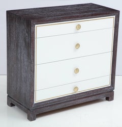 Tommi Parzinger Mid-Century Modern Chests in Cerused Mahogany