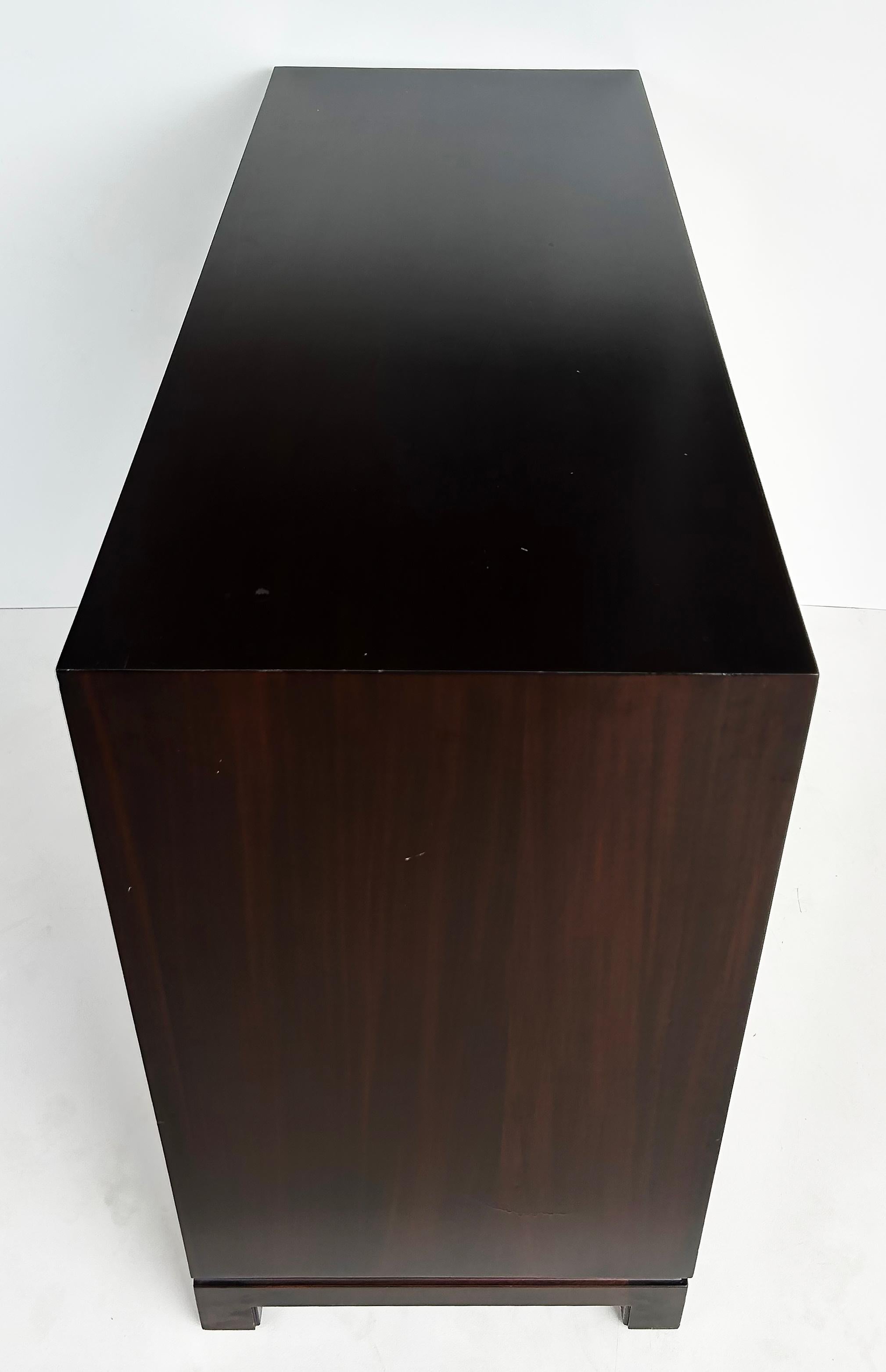 Tommi Parzinger Charak Leather Clad Chests of Drawers,  Pair Circa 1950s For Sale 5