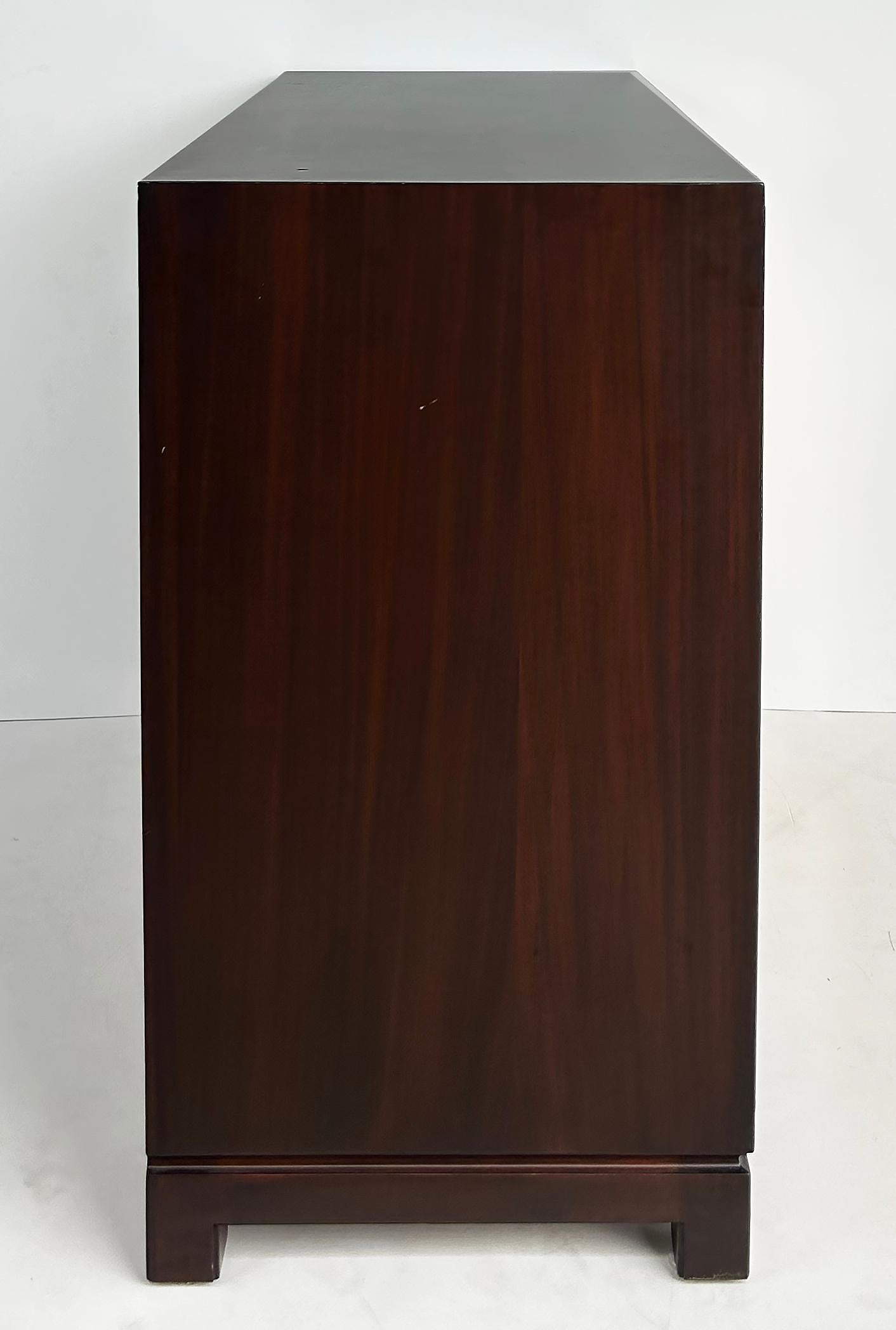 Tommi Parzinger Charak Leather Clad Chests of Drawers,  Pair Circa 1950s For Sale 6