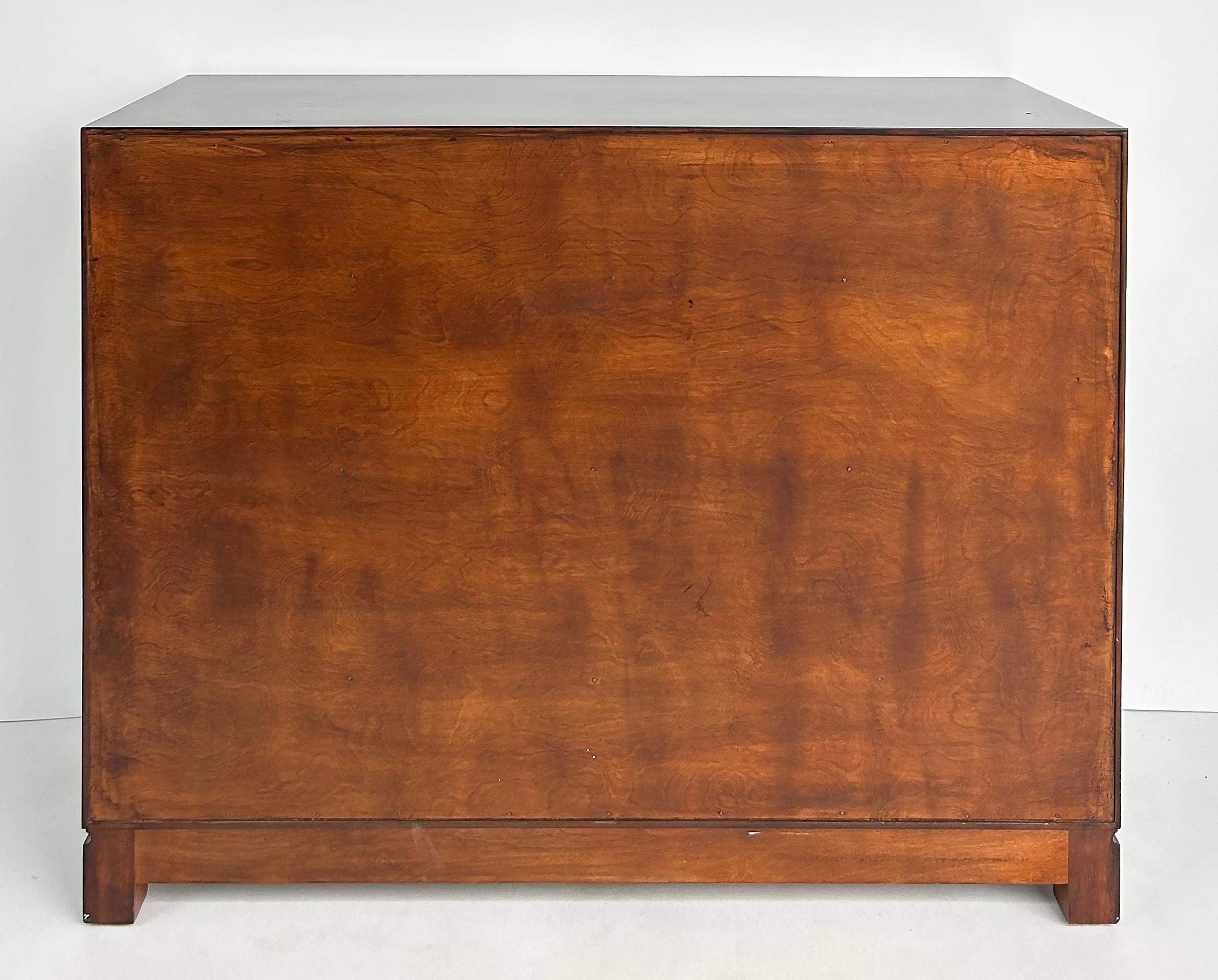 Tommi Parzinger Charak Leather Clad Chests of Drawers,  Pair Circa 1950s For Sale 7