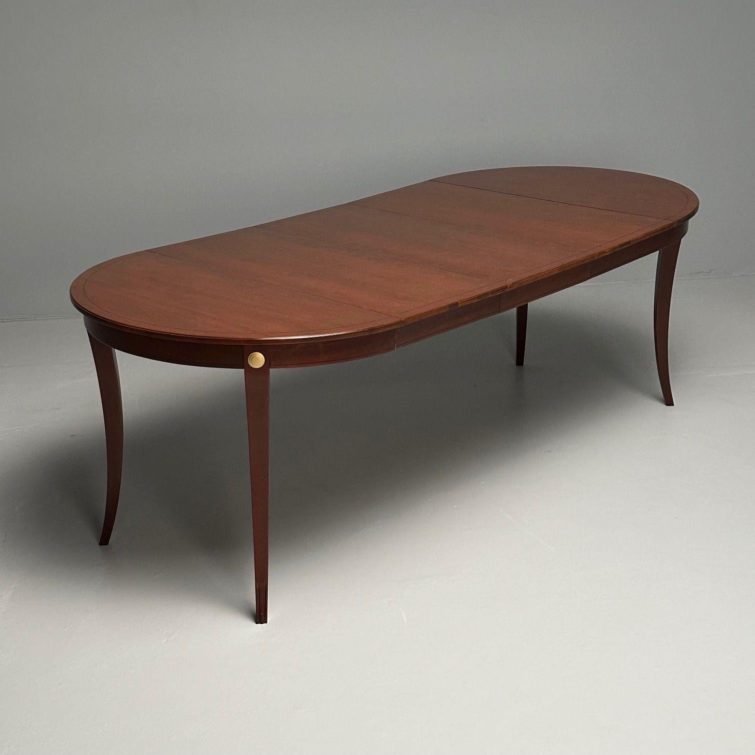 Tommi Parzinger, Charak Modern, Mid-Century Modern, Dining Table, Bleached Mahogany, Brass, 1954

Modern dining table designed by Tommi Parzinger (American, 1903-1981) and produced by Charak Modern in the United States. The original Charak Modern
